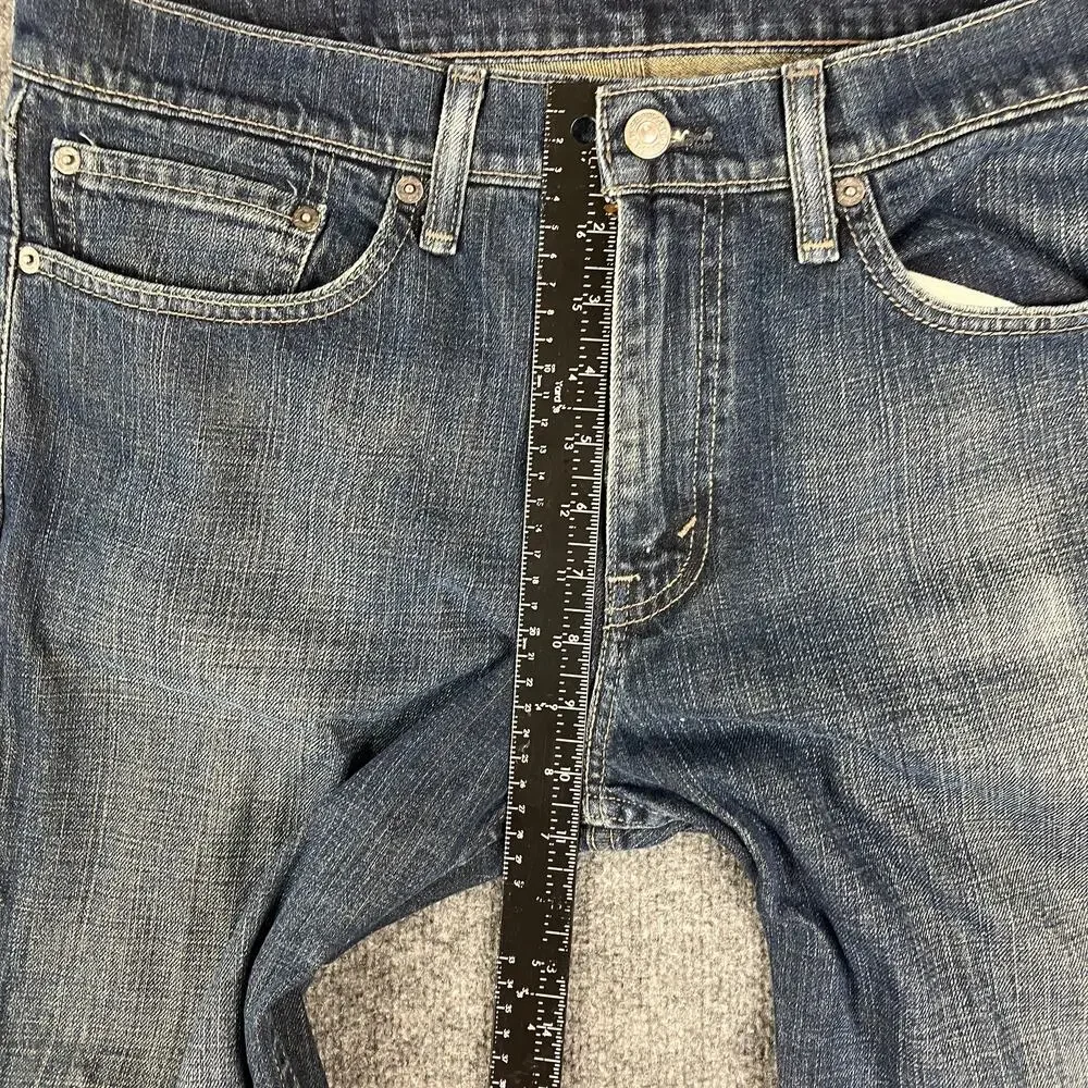 Levi's 511 Men's Jeans Size 34x30 Dark Wash Straight Leg Distressed Denim Casual